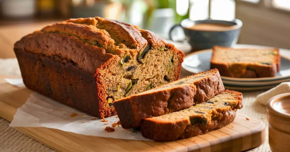 This banana zucchini bread is the perfect treat to enjoy any time of day. With just the right balance of moisture, sweetness,